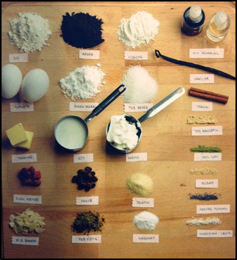 pasta süslemesinde kullanılan malzemeler
